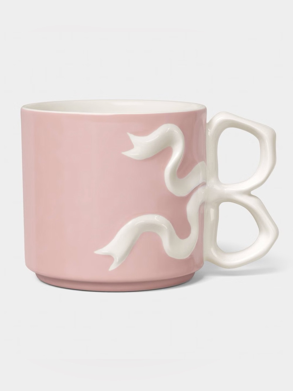 New 17.22 fl oz Stoneware Bow Mug - Pink - Room Essentials™